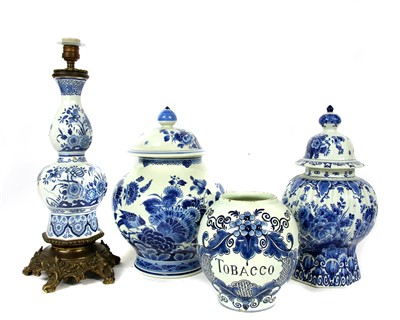 Lot 1295 - Four Delft pottery items