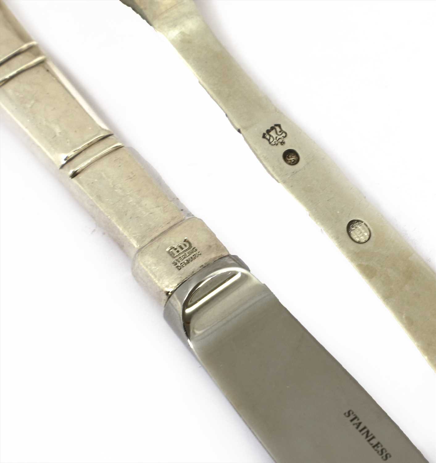 Lot 192 A collection of Danish flatware,