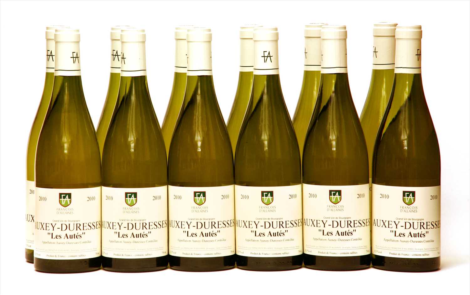 Lot 13 - François d'Allaines, Auxey-Duresses "Les Autés", 2010, twelve bottles (boxed)