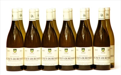 Lot 15 - François d'Allaines, Auxey-Duresses, 2012, twelve bottles (boxed)