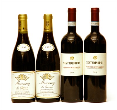 Lot 130 - Assorted Red Wines to include: Dom Brintet, 1997, and Sesta dis Opra, 2014, two bottles of each