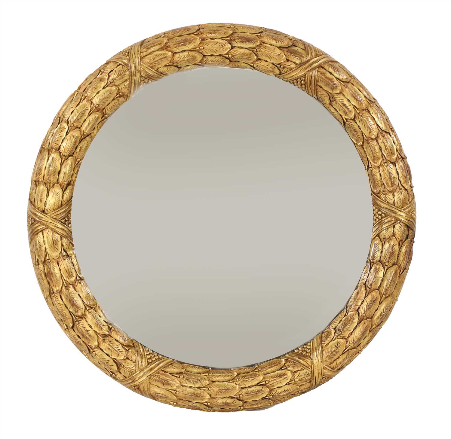 Lot 857 - A Regency-style gilt-framed circular mirror