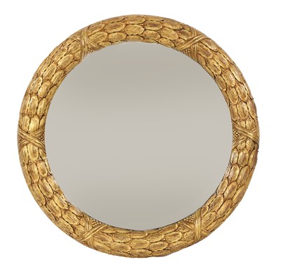 Lot 857 - A Regency-style gilt-framed circular mirror
