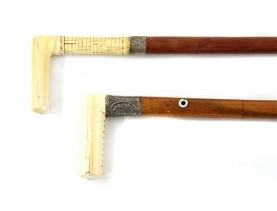 Lot 1406 - Two ivory handled sword sticks