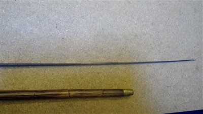 Lot 1434 - A collection of four silver mounted imitation bamboo sword sticks