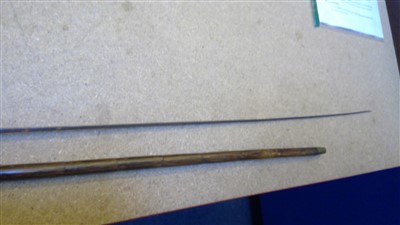 Lot 1434 - A collection of four silver mounted imitation bamboo sword sticks