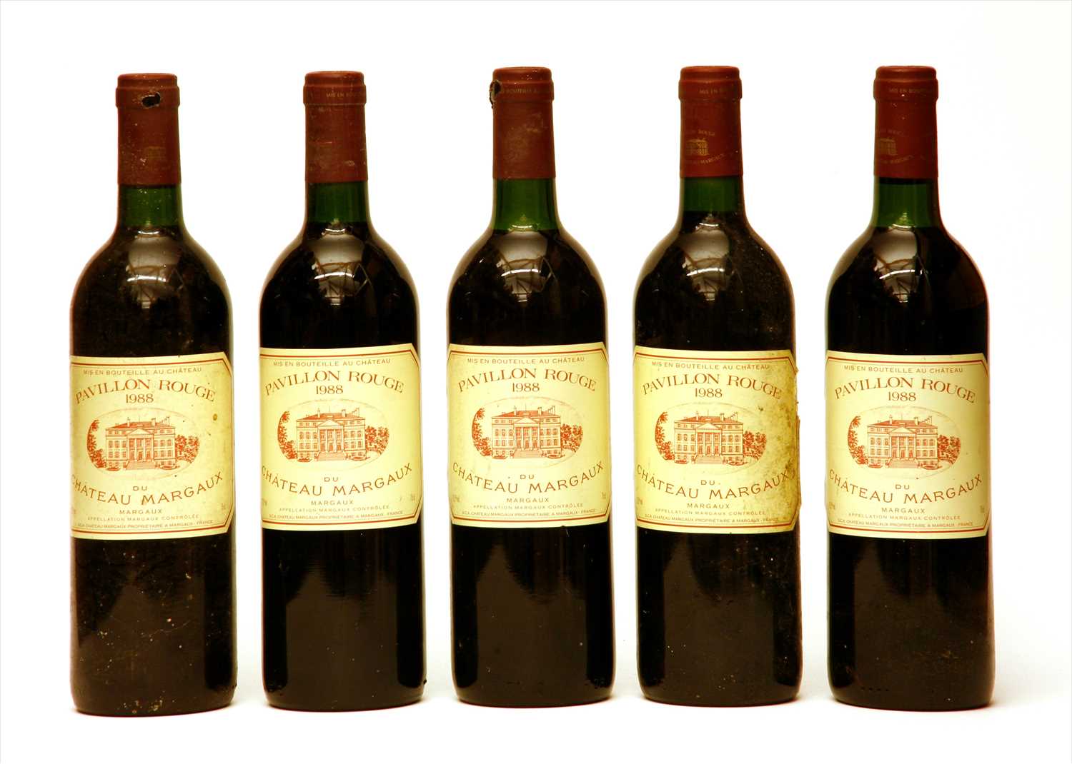 Lot 343 - Pavillon Rouge du Château Margaux, Margaux, 1988, five bottles