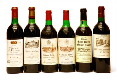 Lot 181 - Assorted Red Wine: Château La Tour de Mons, Margaux, 1998, one bottle and others, six bottles total