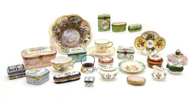 Lot 1103 - A collection of miniature porcelain