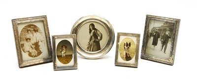 Lot 1078 - An early 20th century circular silver photograph frame