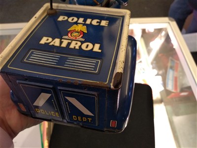 Lot 1167 - A Japanese tinplate police patrol auto tricycle