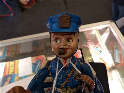 Lot 1167 - A Japanese tinplate police patrol auto tricycle