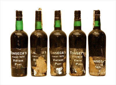 Lot 59 - Fonseca, Vintage Port, 1970, five bottles (some label and capsule damage)