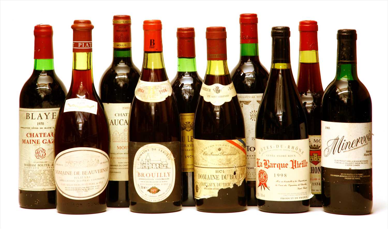 Lot 186 - Assorted French Red Wine: Cos d'Estournel, 1975, one bottle and others, 20 bottles in total