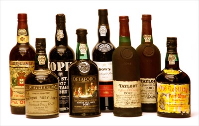 Lot 92 - Assorted Port to include: Kopke, Qinta St. Luiz, 1977, one bottle and others, eight bottles in total