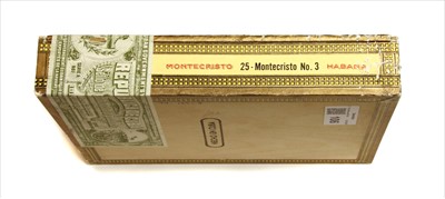 Lot 106 - Montecristo, No. 3, 25 cigars, boxed