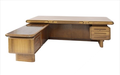 Lot 607 - A Danish rosewood desk