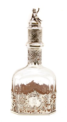 Lot 1151 - A Dutch silver mounted liqueur decanter