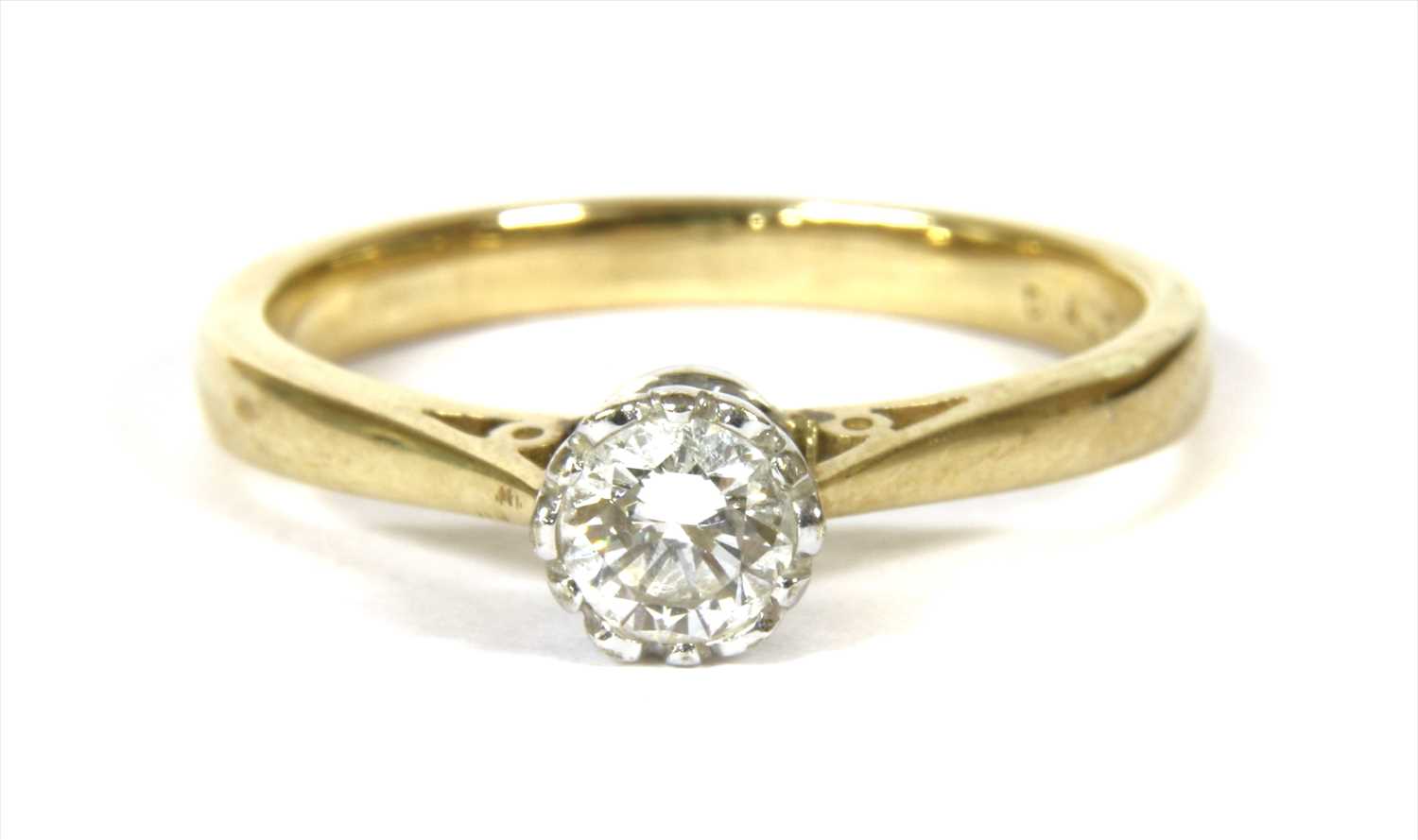 Lot 3 - A 9ct gold single stone diamond ring