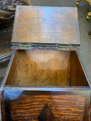 Lot 58 - A small oak document box