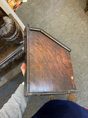 Lot 58 - A small oak document box