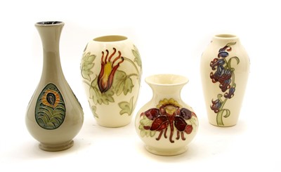 Lot 1442 - A collection of four Moorcroft vases