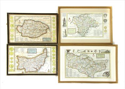 Lot 431 - Five 18th century County Maps by Herman Moll