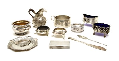 Lot 1094 - Silver items, including: 4 open salts