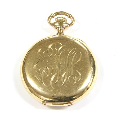 Lot 132 - A rolled gold Elgin Veritas top wind open-faced pocket watch