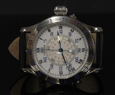 Lot 402 - A gentlemen's stainless steel special edition Longines 'Lindbergh Hour Angle' automatic strap watch