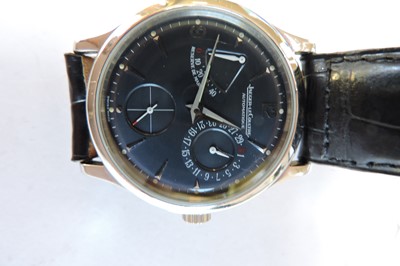 Lot 404 - A gentlemen's platinum Jaeger-LeCoultre 'Master Control Automatic' limited edition strap watch