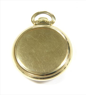 Lot 134 - A rolled gold Waltham Vanguard top wind lever set open-faced pocket watch