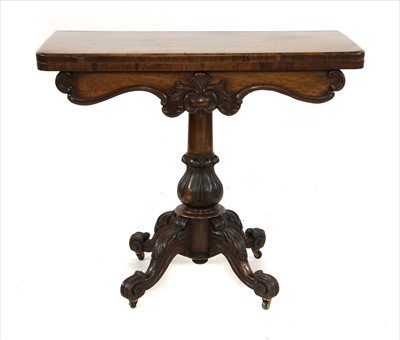 Lot 611 - A William IV rosewood card table