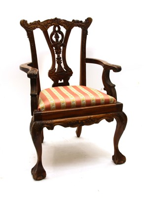 Lot 1270A - A Victorian Chippendale style doll's chair