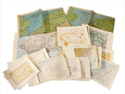 Lot 380 - Twenty four various WWll paper maps of military and naval actions in Belgium