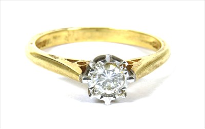 Lot 2 - An 18ct gold single stone diamond ring