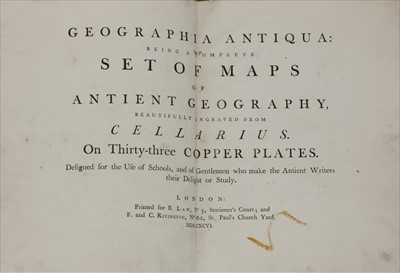 Lot 256 - Geographia Antiqua: being a complete set of maps of antient Geography......