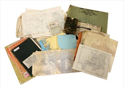 Lot 425 - A box of old maps and plans