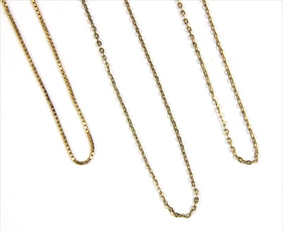 Lot 54 - A 9ct gold box link chain