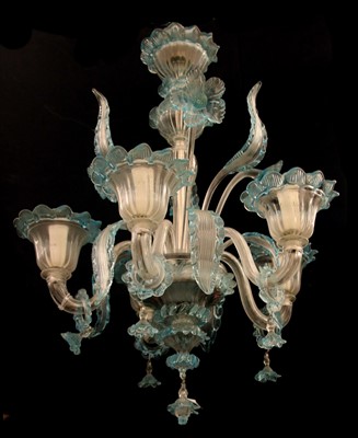 Lot 525 - A Murano glass chandelier