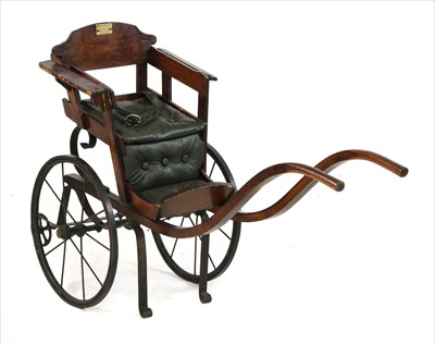 Lot 533 - A 19th century stained pine and mahogany doll's mail cart
