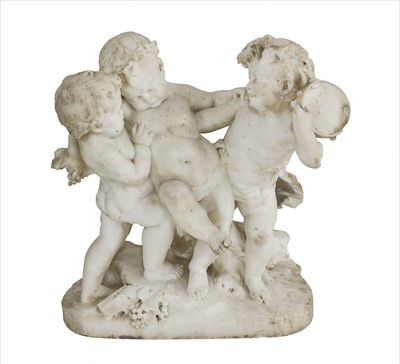 Lot 769 - A marble figure group