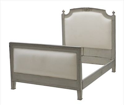 Lot 762 - A Swedish grey painted bedstead