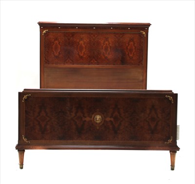 Lot 764 - A French mahogany and inlaid bed