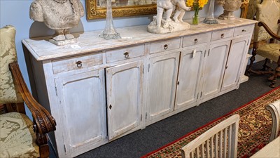 Lot 723 - A Gustavian-style painted pine dresser