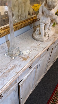 Lot 723 - A Gustavian-style painted pine dresser