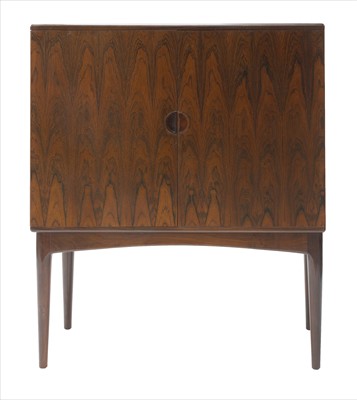 Lot 523 - A Danish rosewood cocktail cabinet