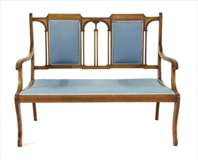 Lot 810 - An Edwardian inlaid settee