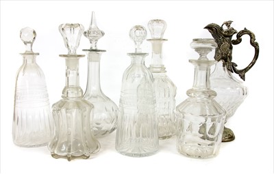 Lot 470 - Various Edwardian and Victorian glass decanters