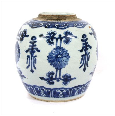 Lot 142 - A Chinese porcelain ginger jar